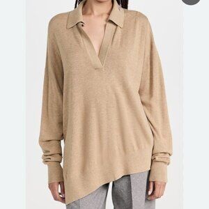 Isabel Marant GILIANE Beige Asymmetric Sweater EU 38 US MEDIUM $790 wool blend